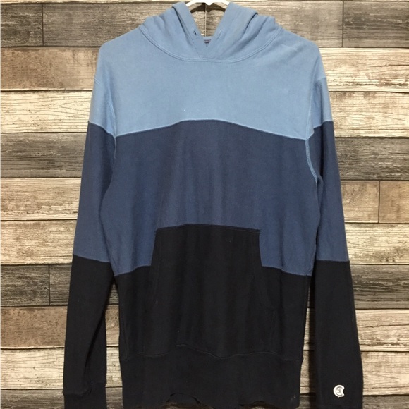 Champion Todd Snyder Color Block Hoodie Men’s S Blue Pullover (No Drawstring) - Picture 4 of 10